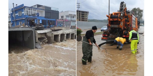 İzmir'de Fırtına Kabusu: Kıyı Sular Altında, Minare Devrildi, Araçlar Pert